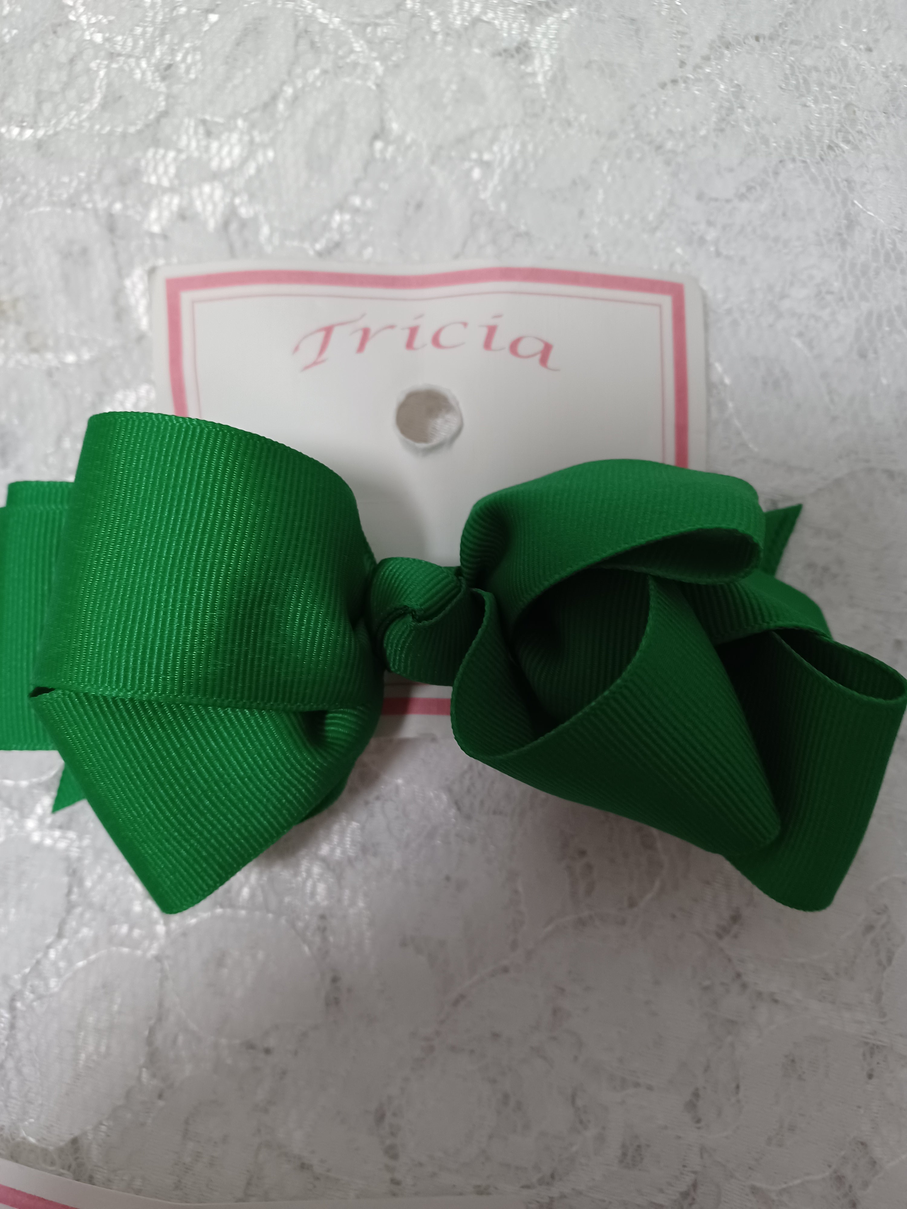 Kelly Green Barrette Hair Bow
